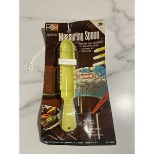 Vintage Wecolite Adjustable Tablespoon Measure Spoon 1/4 to‎ 3 TBSP Plastic NEW